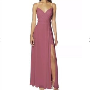 Levkoff style 7133 Rosewood bridesmaid dress 4
